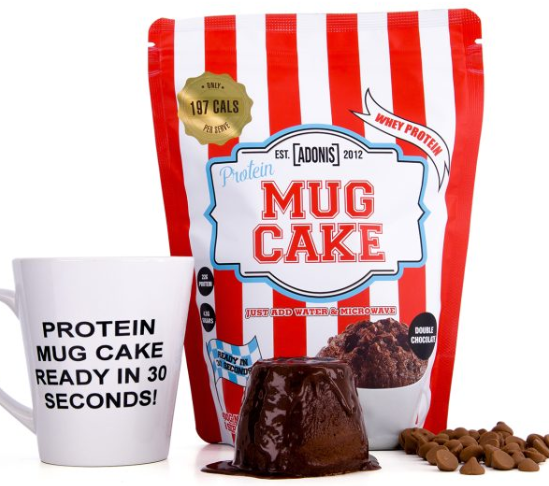 ADONIS Protein Cookie Dough and Mug Cake Range with Casein and Whey Protein in Various Flavors and Sizes