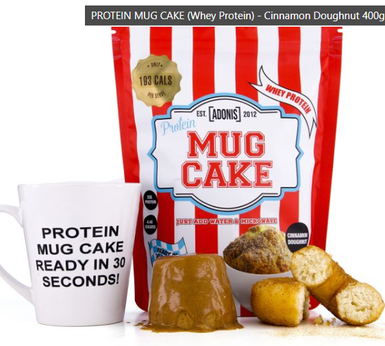 ADONIS Protein Cookie Dough and Mug Cake Range with Casein and Whey Protein in Various Flavors and Sizes
