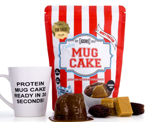 ADONIS Protein Cookie Dough and Mug Cake Range with Casein and Whey Protein in Various Flavors and Sizes
