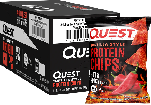 quest protein tortilla crunchy high protein snack keto-friendly savory chips