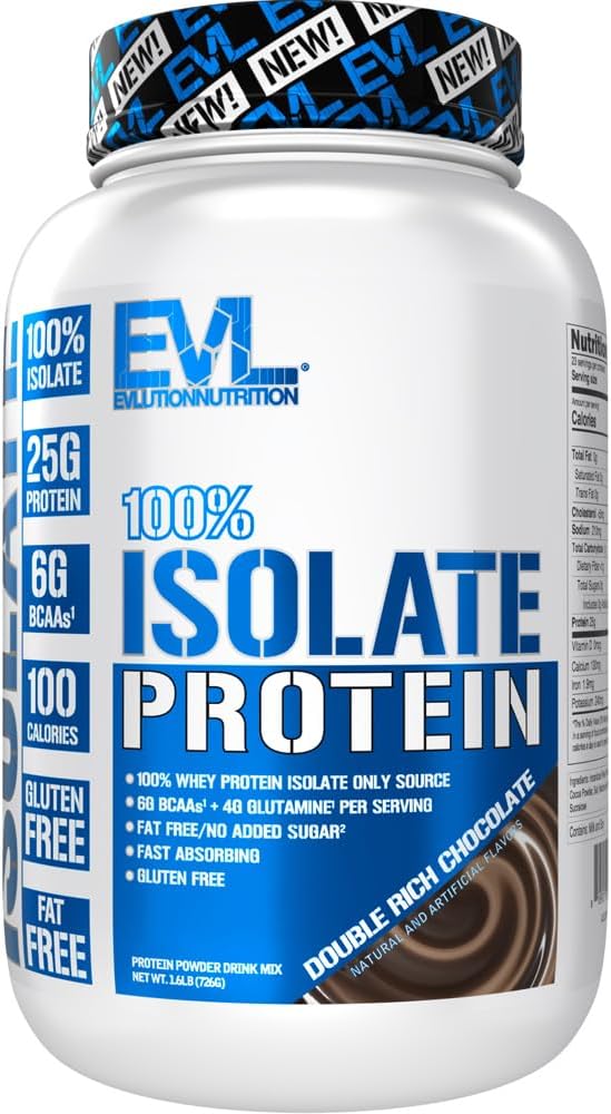 100% ISOLATE DOUBLE RICH CHOCO POWDER 1.6LB مسحوق الشوكولاتة الغني المضاعف 100% عازل 1.6 رطل