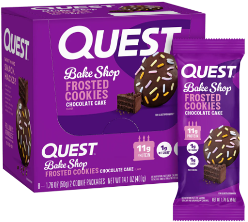 QUEST FROSTED COOKIE CHOCOLATE CAKE TWIN PACK